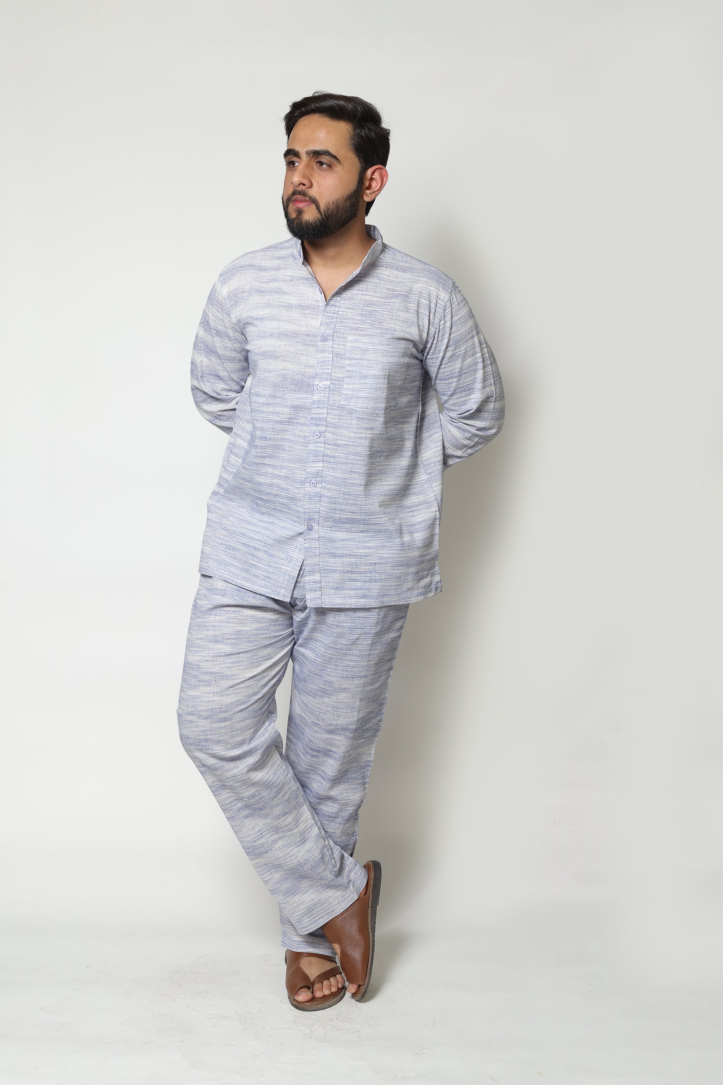 BLUE HANDWOVEN CO-ORD SET
