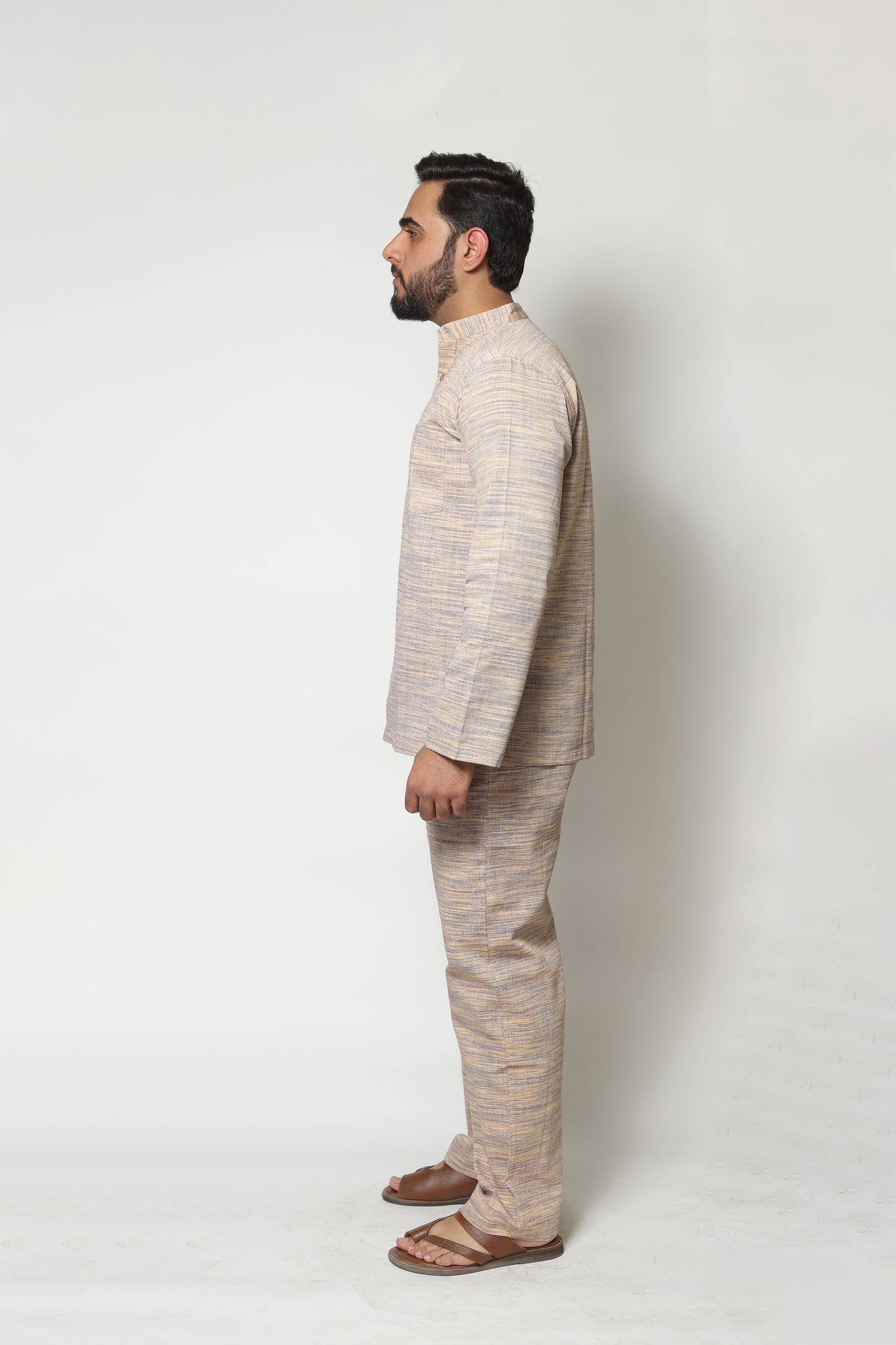 BEIGE HANDWOVEN CO-ORD SET