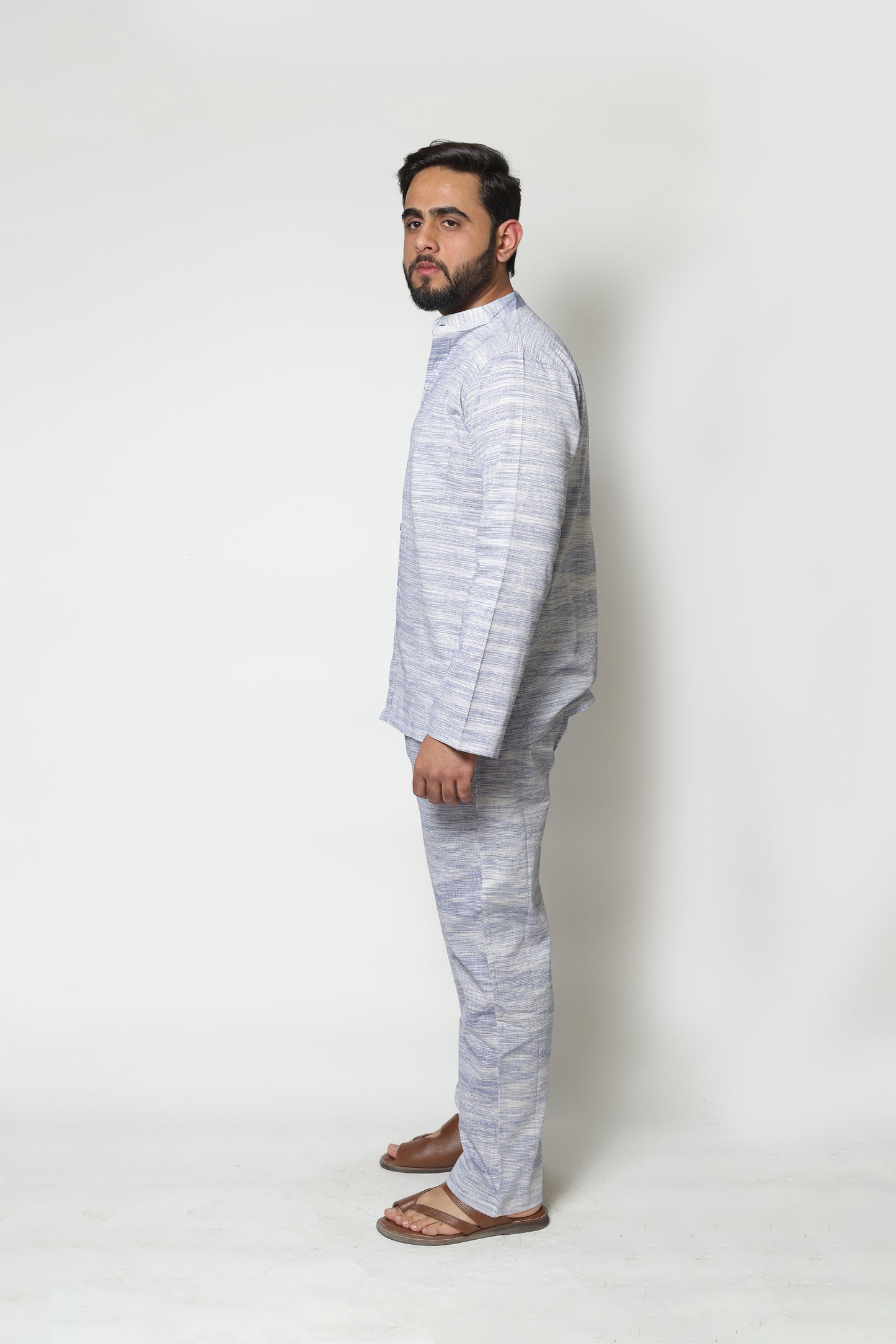 BLUE HANDWOVEN CO-ORD SET