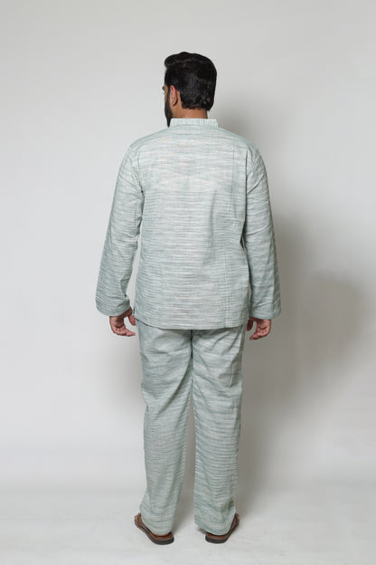 LIGHT GREEN HANDWOVEN CO-ORD SET