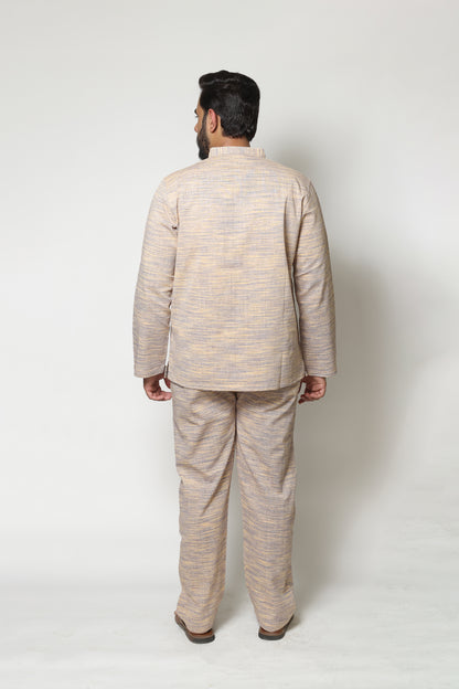 BEIGE HANDWOVEN CO-ORD SET