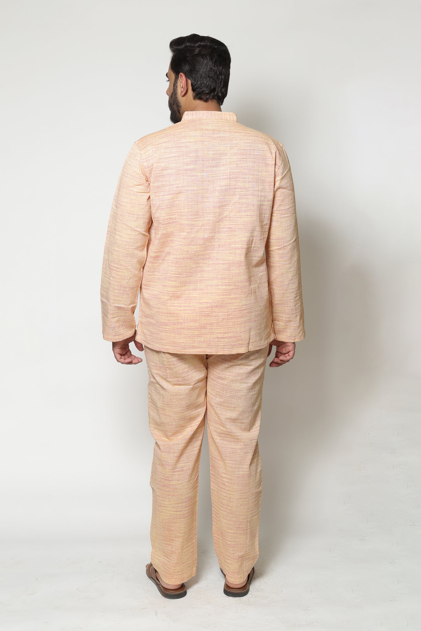 PEACH HANDWOVEN CO-ORD SET