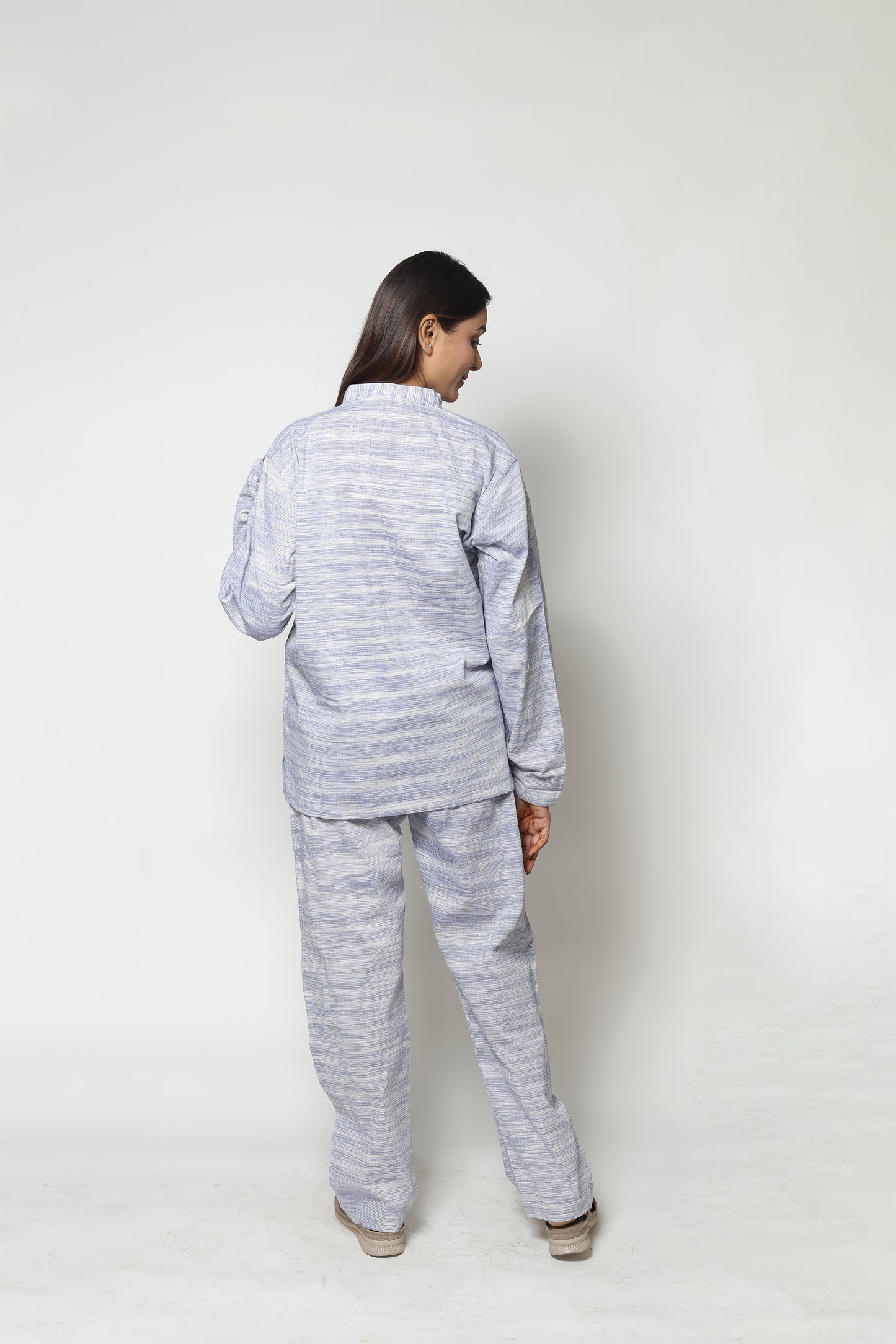 BLUE HANDWOVEN CO-ORD SET