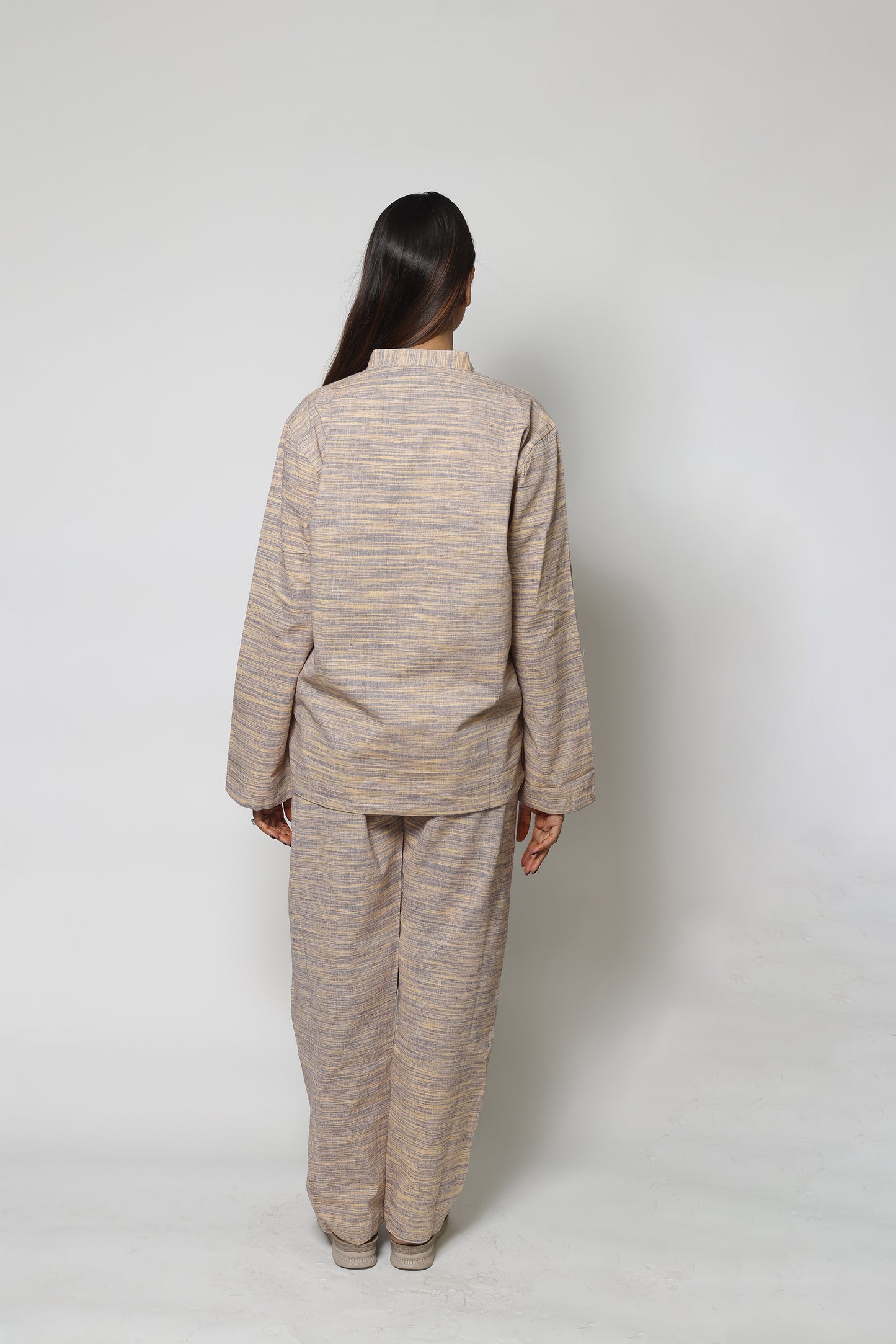 BEIGE HANDWOVEN CO-ORD SET