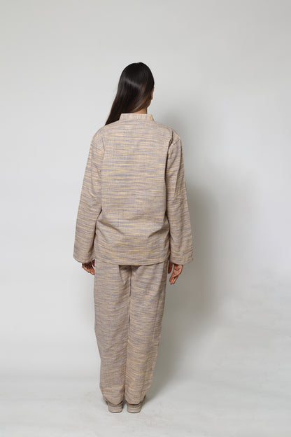 BEIGE HANDWOVEN CO-ORD SET