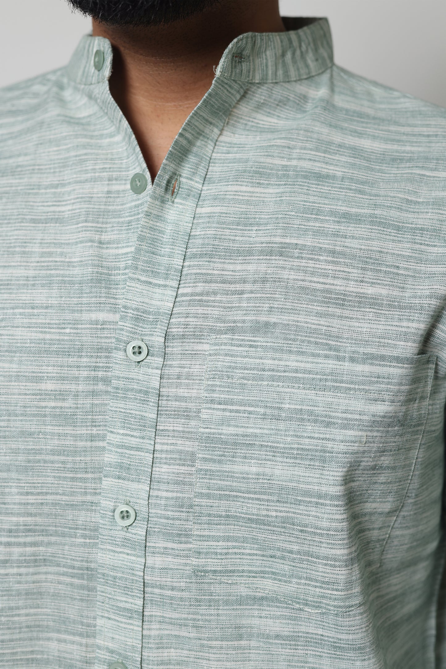 LIGHT GREEN HANDWOVEN CO-ORD SET