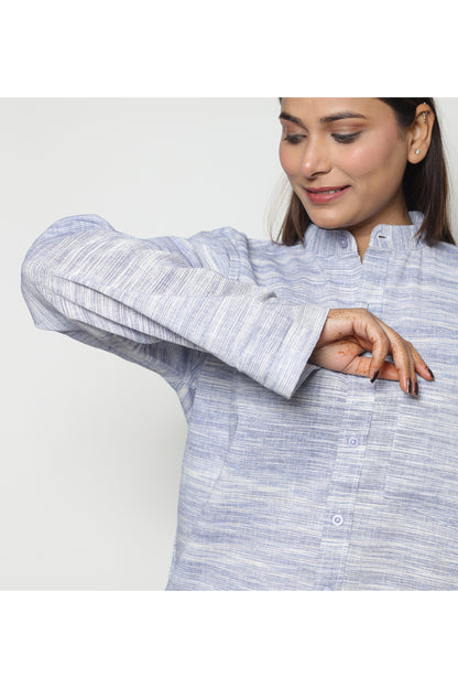 BLUE HANDWOVEN CO-ORD SET