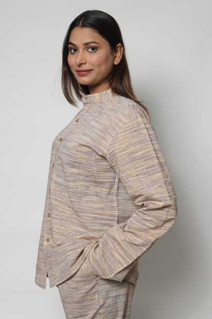 BEIGE HANDWOVEN CO-ORD SET