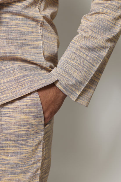 BEIGE HANDWOVEN CO-ORD SET